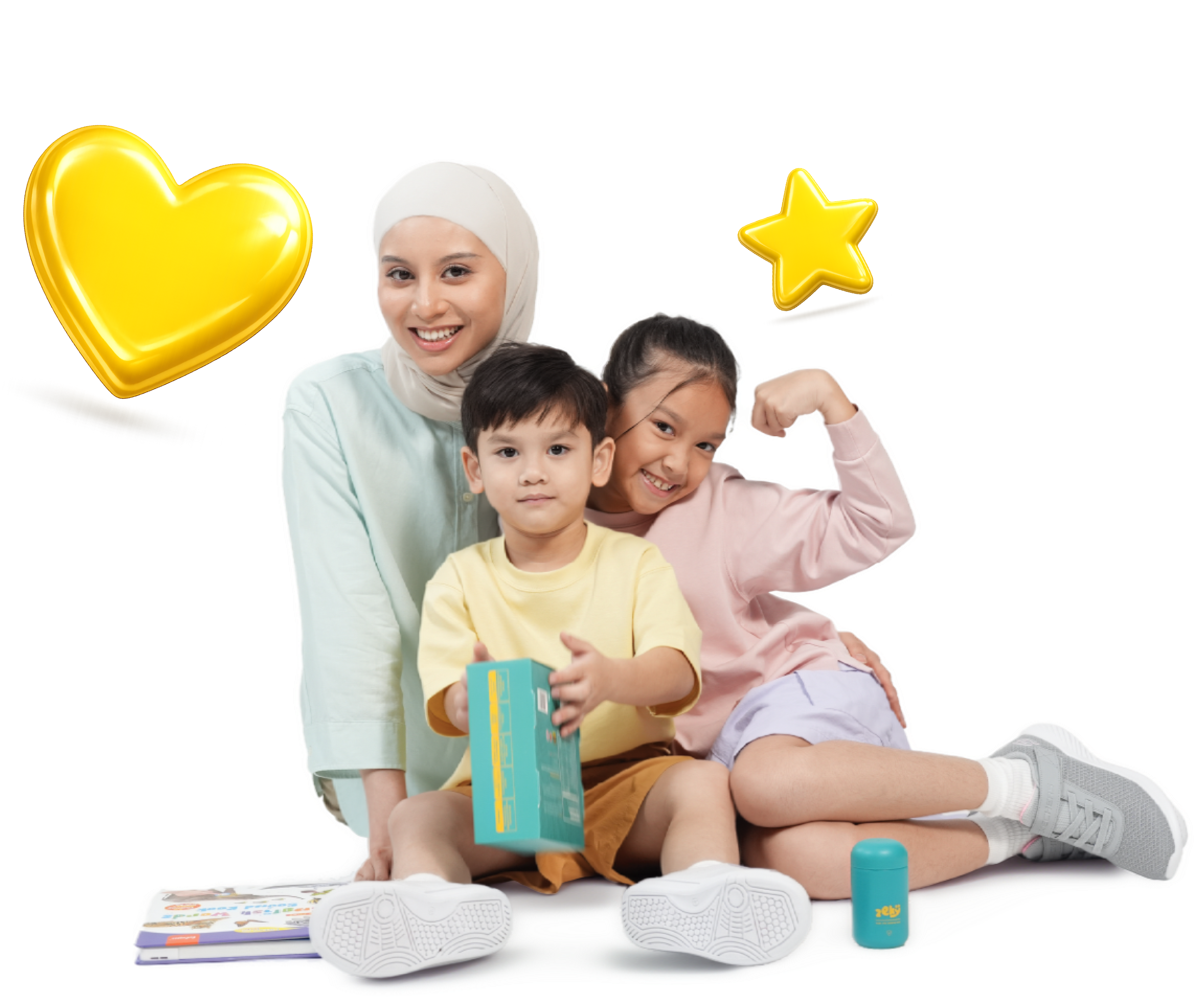 Happy parents and child